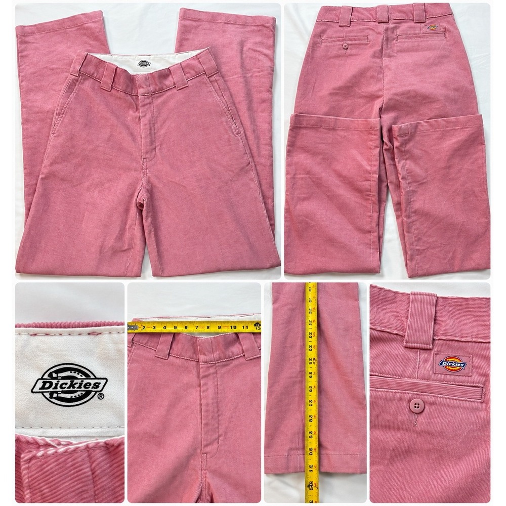 Dickies Pink Corduroy Straight Leg Work Pants FPR08F2G Women Size 4R